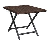 Vidaxl Folding Table Brown 45X35X32 Cm Poly Rattan