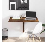 vidaXL Folding Wall Table Smoked Oak 100x60x56 cm Engineered Wood