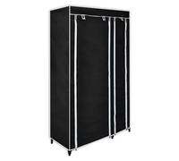vidaXL Folding Wardrobe Black 110x45x175cm Cloth Shoe Storage Rack Organiser