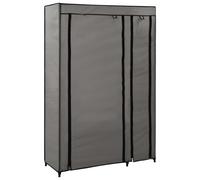 vidaXL Folding Wardrobe Grey 110x45x175 cm Fabric
