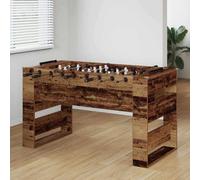 vidaXL Football Table 2 pcs Old Wood 146.5 x 74 x 85 cm, Game Room, Modern Foosball Table, Ergonomic Indoor Setup, Family, Recreational Activity, Friendly Match Soccer