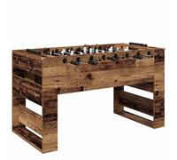 vidaXL Football Table 2 pcs Old Wood 146.5 x 74 x 85 cm, Game Room, Modern Foosball Table, Ergonomic Indoor Setup, Family, Recreational Activity, Friendly Match Soccer