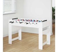 vidaXL Foosball Table White 125 x 60.5 x 80 cm Engineered Wood