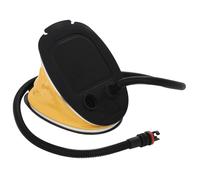 vidaXL Foot Pump - Compact and Robust PP and PE Material - Includes 135 cm Compressible and Detachable Hose - Ideal for Gym Mat, Yoga Mat and SUP Boards - Grey and Yellow