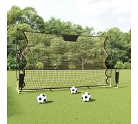vidaXL Football Rebounder Net Black and Yellow 183x85x120 cm Polyester