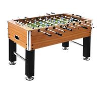 vidaXL Football Table Steel Light Brown and Black Soccer Game Gaming Desk Home
