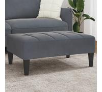 vidaXL Footstool Dark Gray Velvet 30.3x21.7x12.2 cm - Soft Velvet, Sturdy Plywood Frame, Extra Seat or Footrest B0D95BL47Q