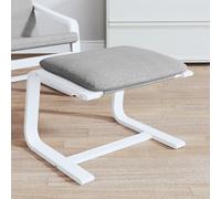 vidaXL Footstool Light Grey 51x41x40 cm Fabric