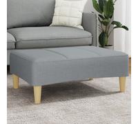 vidaXL Footstool Light Grey 77x55x31 cm Fabric