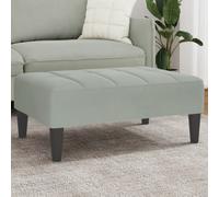 vidaXL Footstool Light Grey 77x55x31 cm Velvet