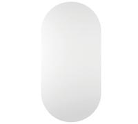 vidaXL Frameless Oval Wall-Mounted Mirror in White - 100x50 cm Home Decor for Bedroom, Living Room, or Dressing Room
