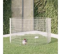 Free Range Animal Enclosure Rabbit Cage Animal Cage Galvanised Iron vidaXL