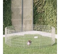 Free Range Animal Enclosure Rabbit Cage Animal Cage Galvanised Iron vidaXL