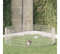 (54 x 60 cm/12) vidaXL Free Range Animal Enclosure Rabbit Cage Animal Cage Galvanised Iron