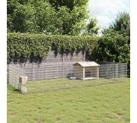 vidaXL Free Range Animal Enclosure 24-Panel 21.3x31.5 Galvanized Iron
