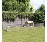 vidaXL Free Range Animal Enclosure 24-Panel 54x60 cm Galvanised Iron