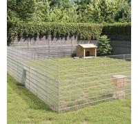 vidaXL Free Range Animal Enclosure 48-Panel 54x100 cm Galvanised Iron
