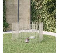 Free Range Animal Enclosure Rabbit Cage Animal Cage Galvanised Iron vidaXL