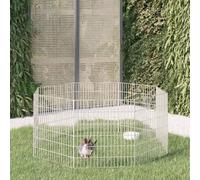 (54 x 60 cm/8) vidaXL Free Range Animal Enclosure Rabbit Cage Animal Cage Galvanised Iron