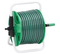 Green Hose Reel Cart with Hose Pipe Reel Cart Water Hose Trolley PVC vidaXL