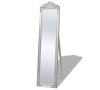 vidaXL Free-Standing Mirror Baroque Style 160x40 cm Silver UK