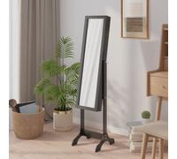 vidaXL Free-Standing Mirror Black 34x37x146 cm UK