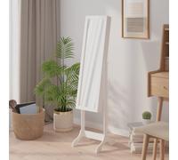 vidaXL Free-Standing Mirror White 34x37x146 cm UK HOT