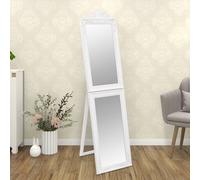 vidaXL Free-Standing Mirror White 40x160 cm