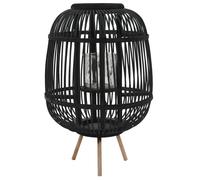 vidaXL Freestanding Candle Lantern Holder Bamboo Black Home Lighting Decor vidaX
