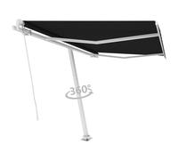 vidaXL Freestanding Manual Retractable Awning 300x250 cm Anthracite Shelter