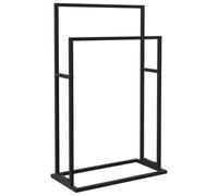 vidaXL Freestanding Towel Rack Bathroom Washroom Laundry Room Accessories Standing Towel Storage Drying Rack Holder Unit Iron Black