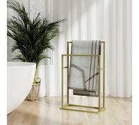 vidaXL Freestanding Towel Rack Gold 48x24x78.5 cm Iron