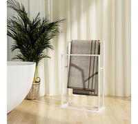 vidaXL Freestanding Towel Rack White 48x24x78.5 cm Iron