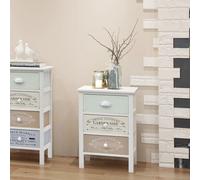 vidaXL French Storage Cabinet 3 Drawers Wood Home Corner Cupboard Hall Chest