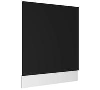 vidaXL Front Dishwasher Panel Black Engineered Wood Cabinet Part Protector