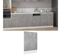 vidaXL Front Dishwasher Panel Concrete Grey Engineered Wood Protector Panel