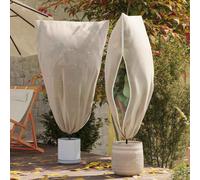 vidaXL Frost Protection Plant Fleece Covers 5 pcs Beige 1.55 x 1.55 m
