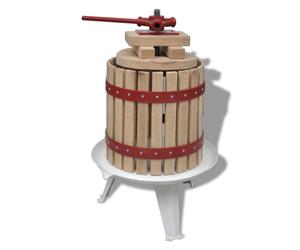 vidaXL Fruit and Wine Press 12L Cider Apple Berry Juice Maker Beer Making Tool
