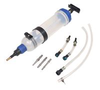 vidaXL Fuel Petrol Diesel Fluid Retriever Syringe - 1500ml Extractor Pump with Quick-Release for PSA & Vauxhall/Opel, Universal Adapters