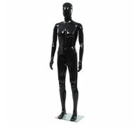 Vidaxl Full Body Male Mannequin With Glass Base Glossy Black 185 Cm
