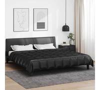 vidaXL Full Year Duvet Black 220 x 240 cm Satin and Microfiber