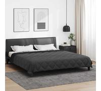 vidaXL Full Year Duvet Black and Anthracite 200 x 200 cm Microfiber