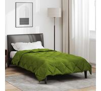 vidaXL Full Year Duvet Green 135 x 200 cm Microfiber