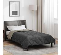 vidaXL Full Year Duvet Light Grey and Anthracite 200 x 140 cm