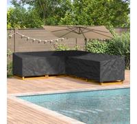vidaXL Furniture Cover Black 330 x 255 x 80 cm 420D Oxford Fbric