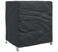 vidaXL Furniture Cover Plain Black 116 x 100 x 120 cm 210D, Garden Shield, Rectangular Outdoor Cover, Modern Furniture Guard, UV-Resistant, Waterproof Materials, All Weather Protection