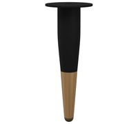 vidaXL Furniture Feet 2 pcs Black and Gold Ø 40 x 98 mm Iron