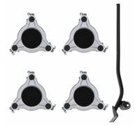 vidaXL Furniture Rollers 4 pcs with Lifter 19x17.5x6 cm Steel 1000 kg