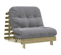vidaXL Futon Sofa Bed with Mattress Floor Bed Couch Impregnated Wood Pine