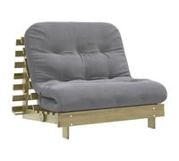 vidaXL Futon Sofa Bed with Mattress Floor Bed Couch Impregnated Wood Pine